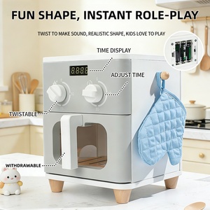 Nuovo Set da <span class=keywords><strong>Cucina</strong></span> Giocattolo <span class=keywords><strong>Montessori</strong></span> per <span class=keywords><strong>Bambini</strong></span>, Friggitrice ad Aria in <span class=keywords><strong>Legno</strong></span> Realistica, Gioco di Ruolo per <span class=keywords><strong>Bambini</strong></span> - Product Image 4