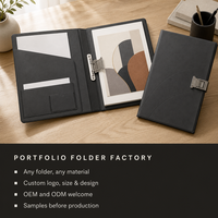 Porte-documents A4 personnalisé avec fermoir métallique, porte-documents professionnel, fabrication directe en Chine