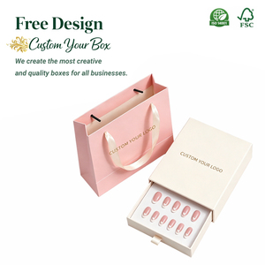 Caja de Lujo para <span class=keywords><strong>Uñas</strong></span> Postizas, Empaque Personalizado con Impresión, Materiales Reciclados - Product Image 1
