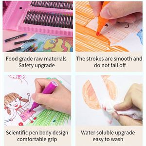 Ensemble de peinture pour enfants Zhorya, pinceaux, pastels à l'huile, crayons de couleur, marqueurs, jouets de peinture et de dessin, coffret d'art - Product Image 2