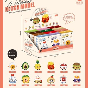Bloques de Construcción Educativos de Plástico ABS Compatibles <span class=keywords><strong>con</strong></span> 8921-8932, <span class=keywords><strong>con</strong></span> Diseño de Papas Fritas, Hamburguesas y Frutas - Set de Micro-Piezas 200-40 MENTORS - Product Image 4