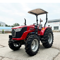 Traktor Mini Diesel 80HP 4WD Berkualitas Tinggi untuk Pertanian, Traktor Roda 4WD Bekas dengan Sambungan 3 Titik dan Komponen Pompa Inti
