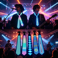 Finegreen Lighting Nouvelle Arrivée Cravates Flexibles à Panneau LED Clignotant et Sonore pour Fêtes et Clubs