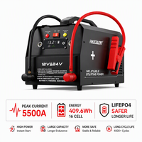 Démarreur de batterie 5500A LiFePO4 avec coque en alliage, puissance extrême, pour camions diesel, démarrage d'urgence, boîte personnalisée, marque privée OEM