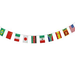 Polyester Rectangular Small <strong>String</strong> <strong>Flags</strong> for Festival Party Sports Promotion Decoration - Product Image 3