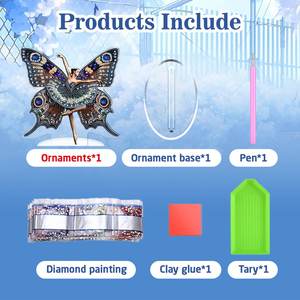 DIY Papillon Danseur Diamant Peinture Ornement De Table Forme Irrégulière 2D Plat Acrylique Creative Diamant Peinture Bureau Ornement - Product Image 6
