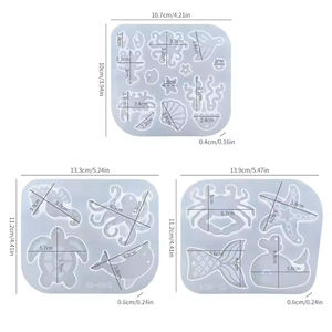 قوالب سيليكون من الراتنج على شكل حيوانات بحرية: ذيل حورية البحر/نجم البحر/الدولفين لصنع المجوهرات والأقراط وسلاسل المفاتيح والقلادات باستخدام الراتنج - Product Image 6