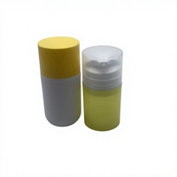 Flacon pompe sans air cylindrique vide de 50 ml en PP pour cosmétiques (lotion/shampoing/crème visage/huile essentielle) avec bouchon