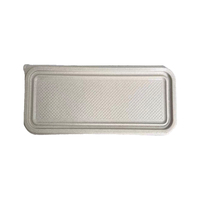 Barquette alimentaire jetable biodégradable compostable 100% fibre de balle de riz sans PFAS, utilisable au micro-ondes, pour les fêtes, les gâteaux, les plats à emporter, les sushis