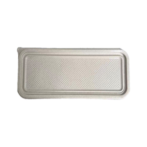Barquette alimentaire jetable biodégradable compostable 100% fibre de balle de riz <span class=keywords><strong>sans</strong></span> PFAS, utilisable au micro-ondes, pour les fêtes, les gâteaux, les plats à emporter, les sushis - Product Image 5