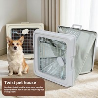 Cage de transport pliable et imperméable pour chien et chat, portable pour voiture, respirante, en tissu Oxford résistant à l'usure