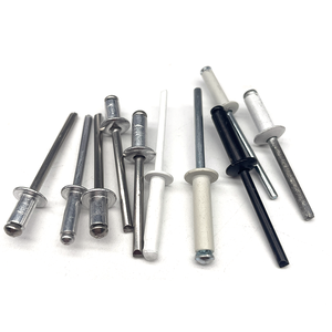 Dôme plat en aluminium et acier inoxydable, goujons ouvertes, rivets stores, 200mm, fabrication chinoise, DIN7337 - Product Image 1