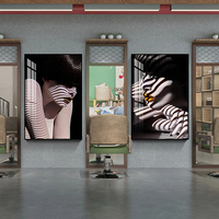 Peinture décorative moderne pour salon de coiffure, affiches et impressions de coiffures pour salon de coiffure, art mural pour porche et salon, Cuadros