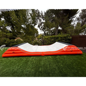 Rampa Inflable Hermética para Patinetas, <span class=keywords><strong>Pista</strong></span> de Carreras Inflable para Patinetas, Rampa Plegable Tipo Halfpipe para Jardín - Product Image 6