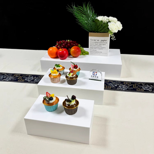 10 stuks witte acryl kubus buffetset bruiloft feest etalage organizer voor opslag & decoratief gebruik - Product Image 3