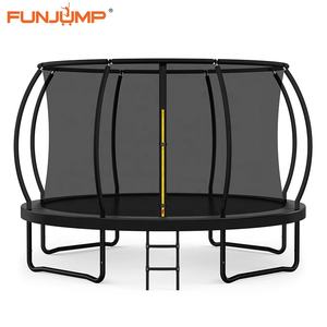 Trampolín Recreativo <span class=keywords><strong>para</strong></span> Exteriores Funjump con Certificación ASTM, <span class=keywords><strong>de</strong></span> 10 Pies, 12 Pies y 14 Pies, con Red <span class=keywords><strong>de</strong></span> Seguridad Suave, Marco <span class=keywords><strong>de</strong></span> Acero Aleado Duradero y Ecológico - Product Image 1