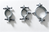 Pince de fixation pour poteau en acier au carbone galvanisé à chaud avec revêtement anticorrosion pour montage sur poteau utilitaire, taille personnalisée disponible