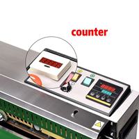Scelleuse à bande continue commerciale FR-900 en acier inoxydable, automatique, haute précision, qualité alimentaire, avec arrêt d'urgence, pour sacs et films