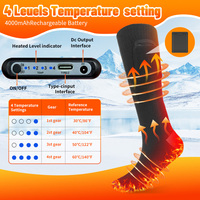 Chaussettes chauffantes tricotées pour le ski, pour hommes et femmes, lavables, chaudes pour l'hiver, pour la chasse en plein air, le ski, le cyclisme, le camping