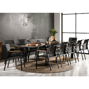 Ajunion 12 chỗ ngồi đồ gỗ ngoài trời đặt nhà hàng Vườn ăn uống đặt bàn ngoài trời và ghế đặt bàn ăn mở rộng - Product Image 1