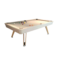 Table de billard professionnelle de 7 pieds pour l'intérieur/l'extérieur, table de billard à neuf boules en caoutchouc durable moderne, vente chaude, personnalisable pour la famille et le club