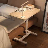 Table d'hôpital en bois massif, mobile, réglable en hauteur, pliable, avec plateau rotatif à 360 degrés, inclinable et relevable, garantie à vie