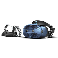 Casque HTC Vive Lunettes 3D VR Réalité Virtuelle pour Jeux HTC Vive COSMOS avec 6 Caméras de Suivi avec Deux Manettes