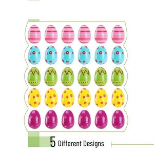Fillable Multi Color Printed Bright Plastic <b>Easter</b> <b>Eggs</b> for Kids Toys <b>Egg</b> <b>Hunt</b> Party Favor in Bulk - Product Image 1