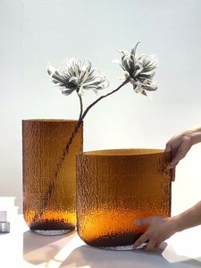 Jarrón de Vidrio Creativo de Estilo Costero, Convexo, Cóncavo, Martillado, Plano y Cilíndrico <span class=keywords><strong>para</strong></span> Decoración del Hogar o Fiestas de Cumpleaños - Product Image 6