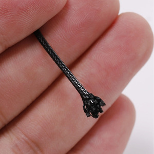 Cordon en cuir PU noir rond de 1 mm pour la fabrication de colliers, composants de bijoux - Product Image 3