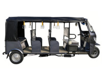 Triciclo de Pasajeros Semicerrado de 12 Asientos, de Gasolina, con Motor de 350CC, Motocicleta de 3 Ruedas, Tuk Tuk, en Oferta