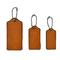 Porte-clés rectangulaire en cuir gravé au laser avec logo personnalisé, petit pendentif créatif, cadeau d'anniversaire, breloque de sac, logo bancaire