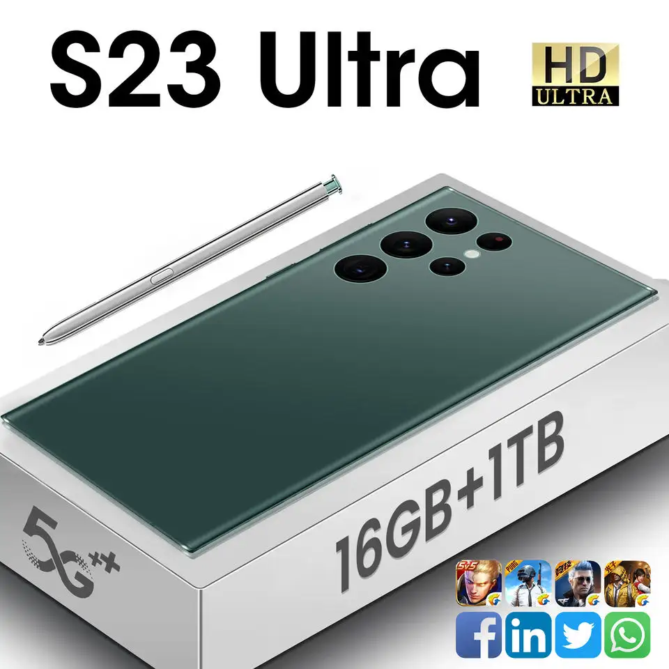 S23 + Ultra Galaxys большой экран 7,3 дюймов 16G 1T Оригинальное лицо разблокированный смарт-мобильный телефон Android 13,0 разблокировать мобильный телефон