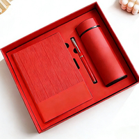 Sets de Regalo de Cuadernos de Cuero Corporativos al por Mayor con Botella, Cuaderno de Lujo Personalizable A5, Caja de Regalo con Bolígrafo y USB