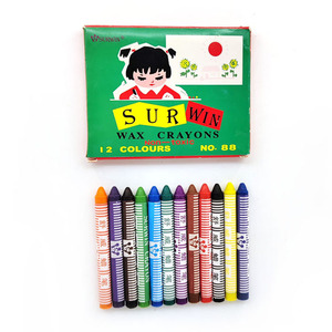 NO.88 12-Color Plastic Wax Crayon Set Bath-friendly Kids <b>Drawing</b> Crayons Wholesale Boxed Crayons - Product Image 2
