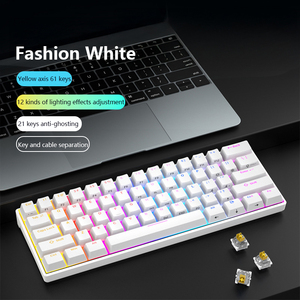 Wired Mechanical Gaming Keyboard USB Type-C <strong>Interface</strong> 61 Keys Mixed Color Backlit ABS Material Plug and Play for Laptop Desktop - Product Image 5