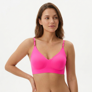 Soutien-gorge sans fil respirant et sans coutures en soie glacée, effet seconde peau, avec coussinets amovibles, pour <span class=keywords><strong>femme</strong></span> - Vente en gros - Product Image 4