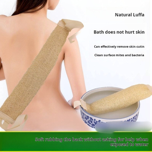 Wholesale Natural Eco-Certified Oval Loofah Bath Towel Soft <b>Shower</b> Cleaning Back Pulling Strip Exfoliating Luffa Bath <b>Sponge</b> - Product Image 2