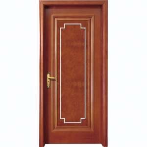 Porte en bois massif durable sur mesure de l'usine de Foshan, style italien, porte intérieure en bois pour chambre à coucher, porte intérieure de maison, porte de pièce pour maison - Product Image 2