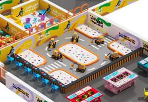 Indoor shopping mall children's remote control excavator <b>puzzle</b> game educational toy store equipment 4-person excavator - Product Image 6