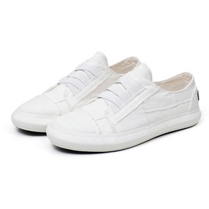 Scarpe Casual Basse in Tela Leggera da <span class=keywords><strong>Uomo</strong></span> con Elastico, Slip-on con Suola Piatta in Gomma, Colore Unito per Camminate Quotidiane e Brevi Viaggi - Product Image 2