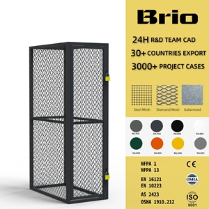 Cage de rangement modulaire en treillis métallique <span class=keywords><strong>Brio</strong></span> pour sous-sol d'appartement, casier à vélos avec verrouillage en acier robuste pour effets personnels - Product Image 6