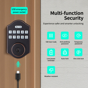 Kẽm Hợp Kim Thông Minh Khóa Bluetooth Tuya Ứng Dụng Keyless Nhập Vân Tay Bàn Phím Thẻ Key Tự Động Khóa Cho Cửa Gỗ An Ninh Nhà Hệ Thống - Product Image 4
