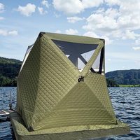 Tente de sauna hexagonale Warmfire pour 6 personnes, 1 chambre, en tissu Oxford 300D triple couche, imperméable, ignifuge, avec cheminée, 4 saisons, ouverture rapide