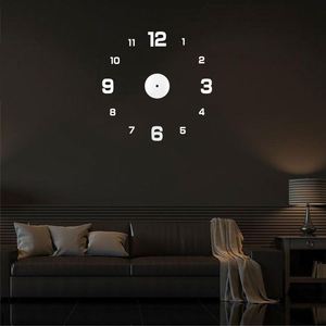 Home Decoration Wall Stickers 3D Frameless <b>Digital</b> DIY Wall <b>Clocks</b> New Color Changing Acrylic Night Light <b>Clock</b> Wall Stickers - Product Image 5