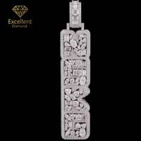 Colgante de Moissanita Personalizado de Plata 925 con Incrustaciones de Diamantes, Estilo Hip-Hop para Hombre, Joyería Urbana para Fiestas, Venta Directa de Fábrica, ¡Gran Demanda!