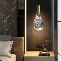 AB- Lustre moderne simple, lampe de chevet en cristal de luxe léger, décoration créative et originale, lustres et suspensions