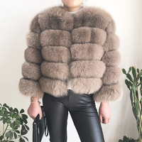 Jaket Bulu Rubah Asli Model Terbaru untuk Musim Dingin, Mantel Bulu Alami untuk Wanita, Mantel Bulu Wanita Trendi