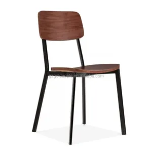 Wholesale Custom 2023 New Restaurant Stacking Chair Plywood Dining Chair for Coffee Shop