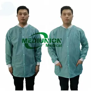 Camice da laboratorio monouso SMS/PP per abbigliamento monouso in tessuto non tessuto di vendita diretta in fabbrica